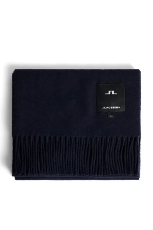 Après Ski<J.Lindeberg Champ Solid Wool Scarf JLNavy
