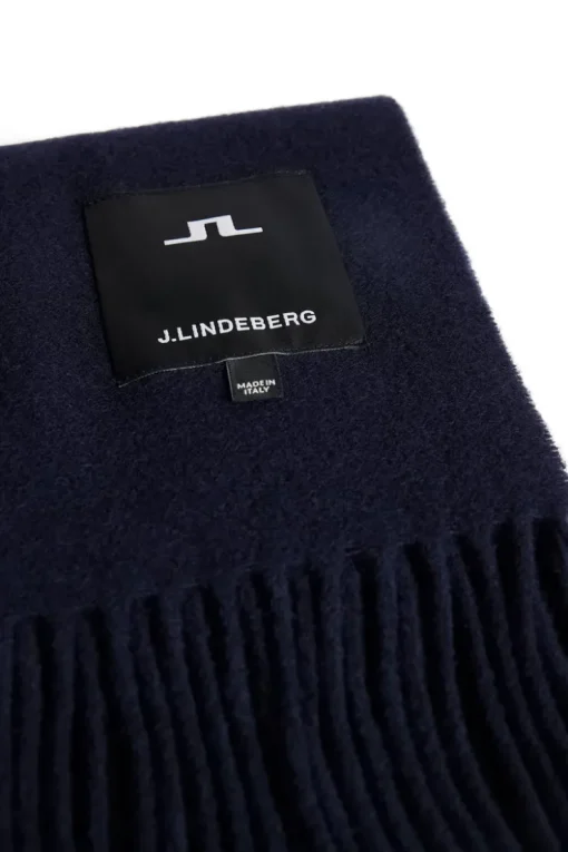 Après Ski<J.Lindeberg Champ Solid Wool Scarf JLNavy