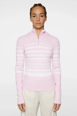 Golf|Knitwear<J.Lindeberg Cheryl Knitted Zip Sweater Nosegay