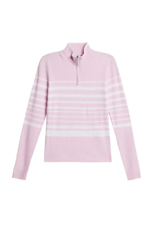 Golf|Knitwear<J.Lindeberg Cheryl Knitted Zip Sweater Nosegay
