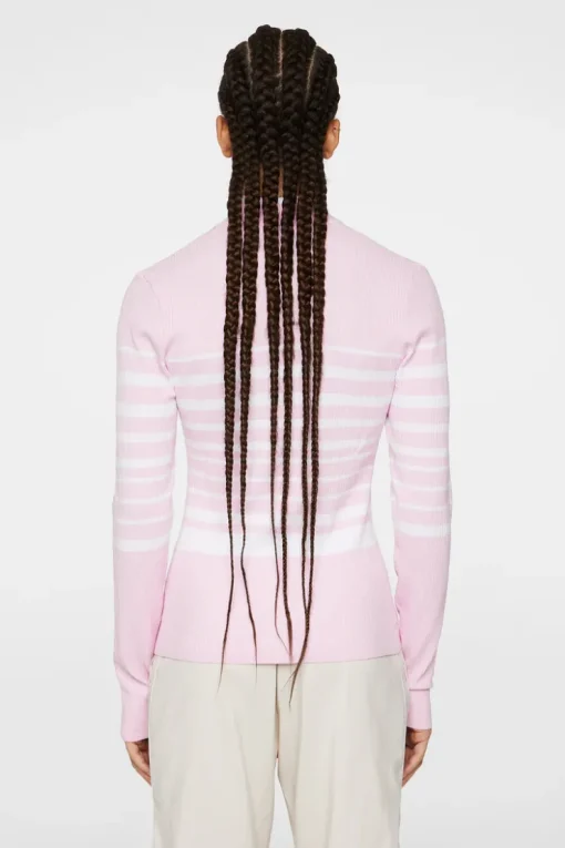 Golf|Knitwear<J.Lindeberg Cheryl Knitted Zip Sweater Nosegay