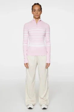 Golf|Knitwear<J.Lindeberg Cheryl Knitted Zip Sweater Nosegay