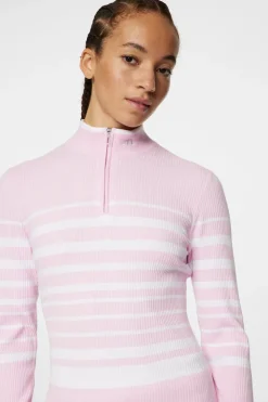 Golf|Knitwear<J.Lindeberg Cheryl Knitted Zip Sweater Nosegay