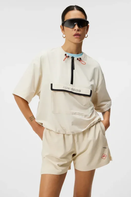 Base & Mid Layers|Outdoor<J.Lindeberg Chrisann Short Sleeve Pullover AlmondMilk
