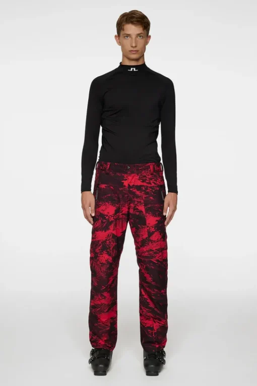 Ski|Bottoms<J.Lindeberg Clarke Pant Printed MountainGlitchRed