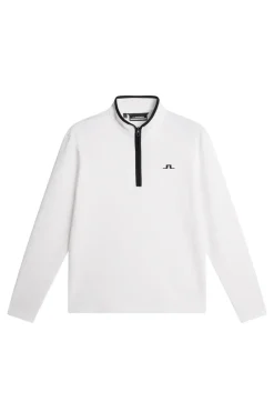 Golf|Base & Mid Layers<J.Lindeberg Clide Quarter Zip Mid Layer White