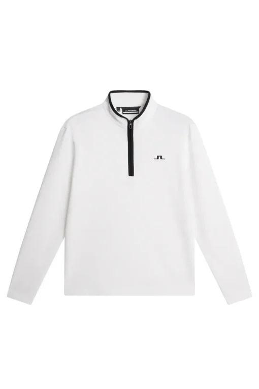 Golf|Base & Mid Layers<J.Lindeberg Clide Quarter Zip Mid Layer White