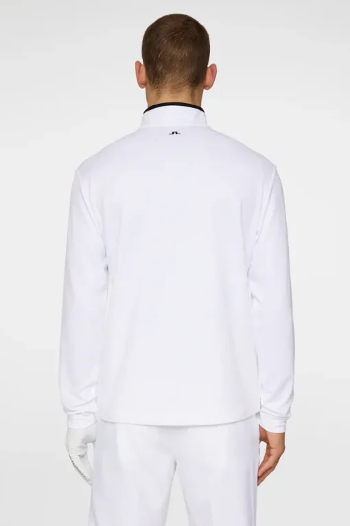 Golf|Base & Mid Layers<J.Lindeberg Clide Quarter Zip Mid Layer White