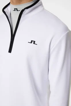 Golf|Base & Mid Layers<J.Lindeberg Clide Quarter Zip Mid Layer White