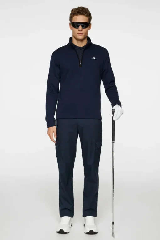 Golf|Base & Mid Layers<J.Lindeberg Clide Quarter Zip Mid Layer JLNavy