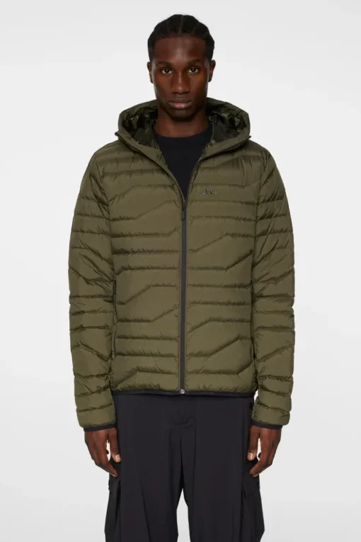 Active<J.Lindeberg Cliff Light Down Hood ForestGreen