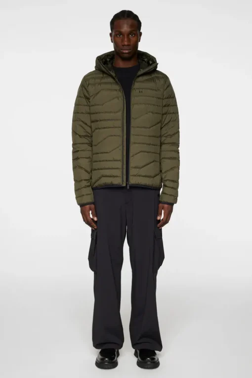 Active<J.Lindeberg Cliff Light Down Hood ForestGreen