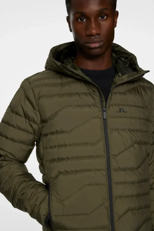 Active<J.Lindeberg Cliff Light Down Hood ForestGreen