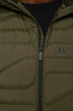 Active<J.Lindeberg Cliff Light Down Hood ForestGreen