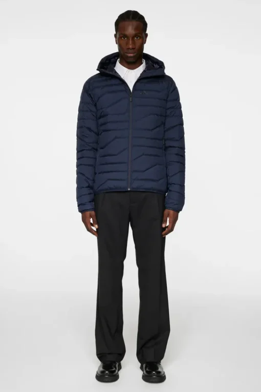 Active<J.Lindeberg Cliff Light Down Hood JLNavy