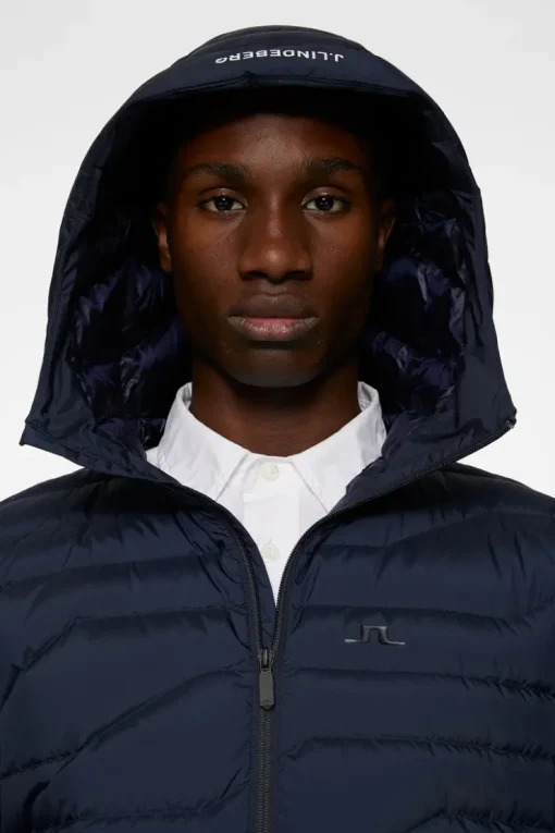 Active<J.Lindeberg Cliff Light Down Hood JLNavy