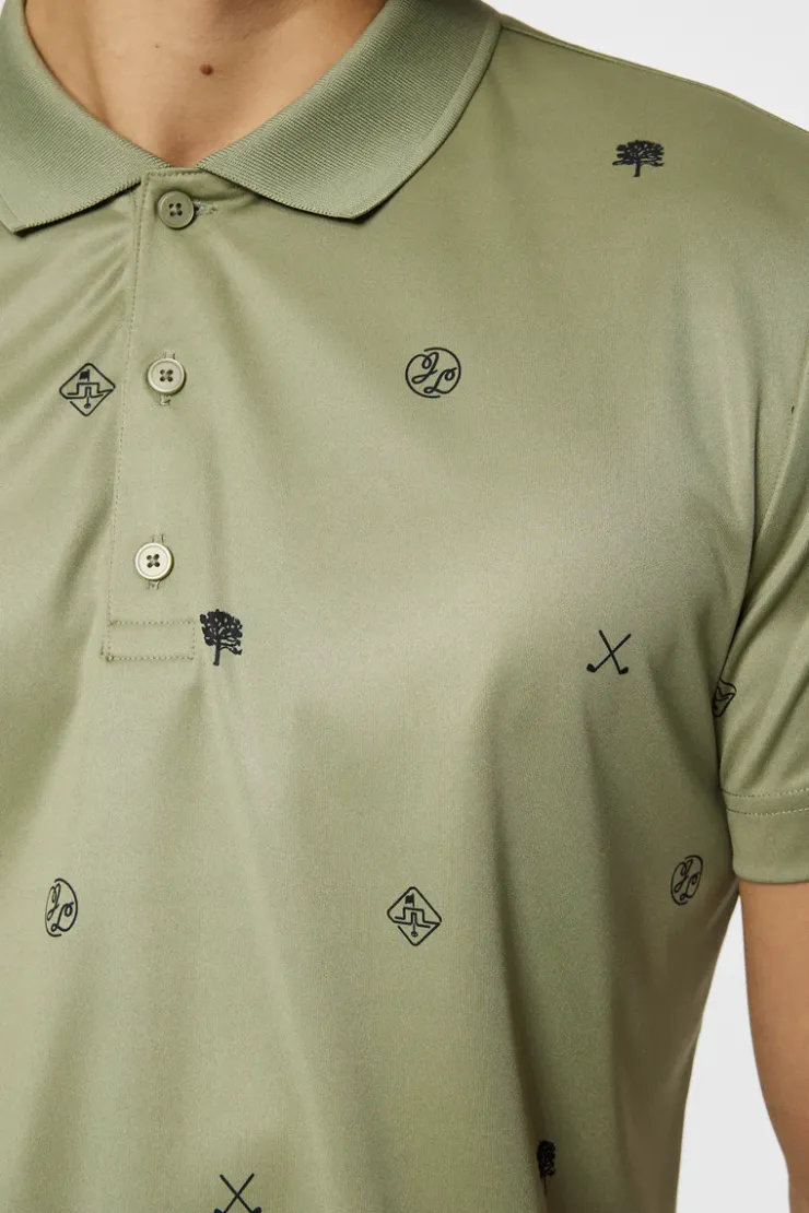Golf|Polo Shirts<J.Lindeberg Club House Motif Polo GolfMicroOliveS
