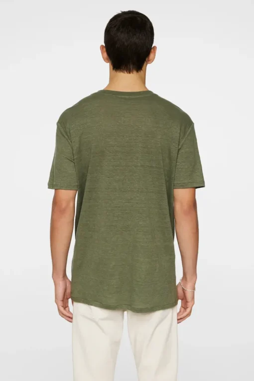 T-shirts|Tops<J.Lindeberg Coma Linen Tee Olivine