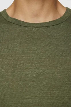 T-shirts|Tops<J.Lindeberg Coma Linen Tee Olivine