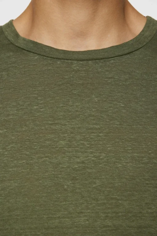 T-shirts|Tops<J.Lindeberg Coma Linen Tee Olivine