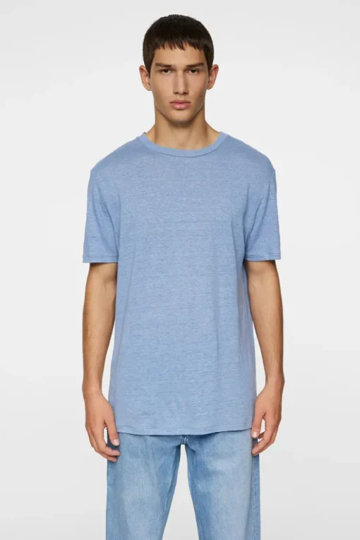 T-shirts|Tops<J.Lindeberg Coma Linen Tee RainWashed