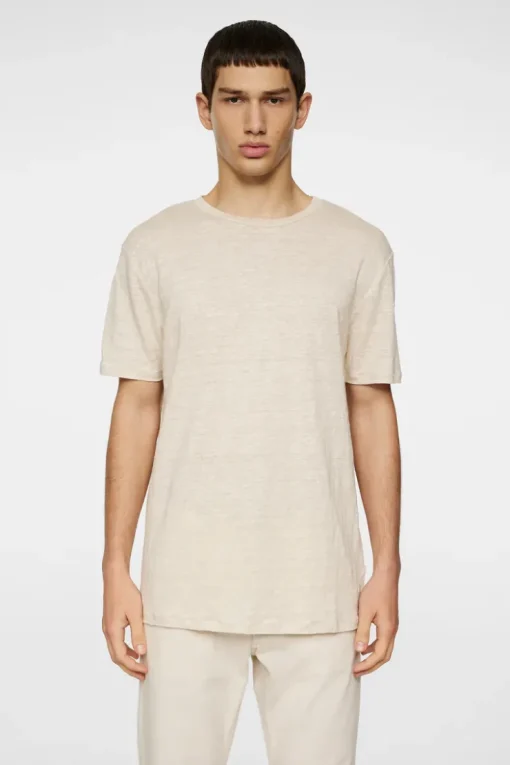 T-shirts|Tops<J.Lindeberg Coma Linen Tee Moonbeam
