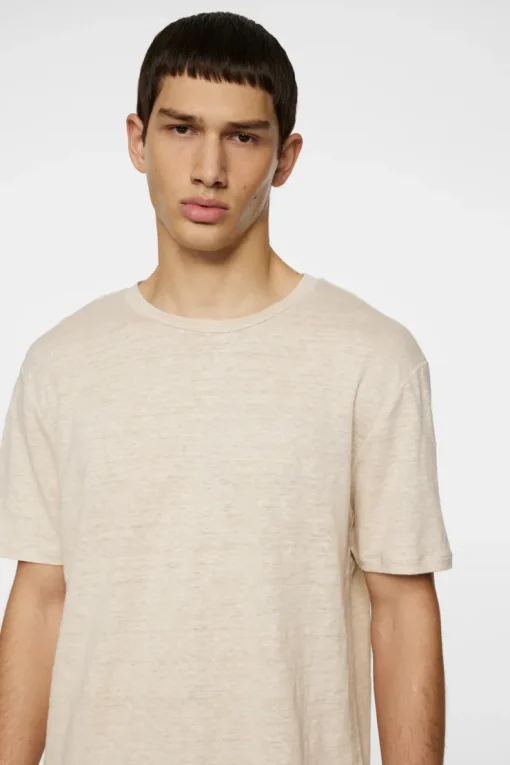 T-shirts|Tops<J.Lindeberg Coma Linen Tee Moonbeam