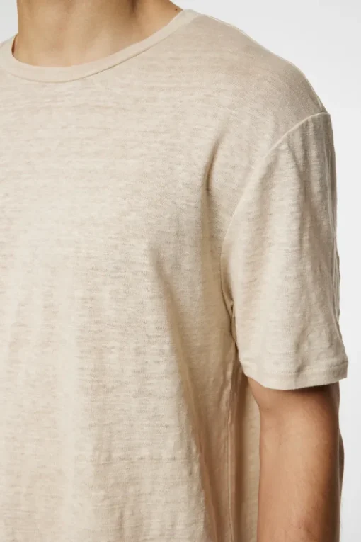 T-shirts|Tops<J.Lindeberg Coma Linen Tee Moonbeam