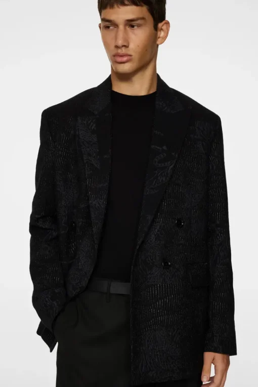Suits & Tailoring|Blazers<J.Lindeberg David U Jacquard Blazer Black