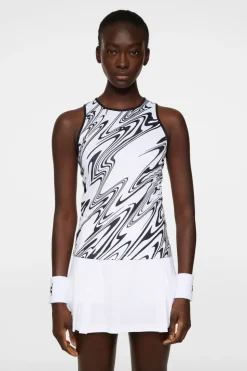 Tops|Tennis<J.Lindeberg Delia Printed Tank Top LiquifyWhiteL