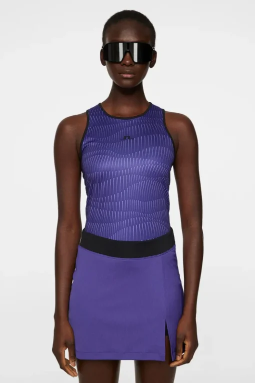 Tops|Tennis<J.Lindeberg Delia Printed Tank Top ResonanceDeepWisteriaL