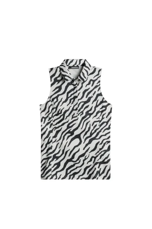 Golf|Tops<J.Lindeberg Dena Print Sleeveless Top TourTigerMoonbeamM