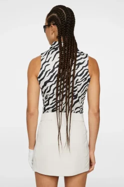 Golf|Tops<J.Lindeberg Dena Print Sleeveless Top TourTigerMoonbeamM