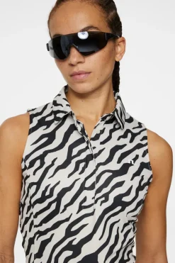 Golf|Tops<J.Lindeberg Dena Print Sleeveless Top TourTigerMoonbeamM