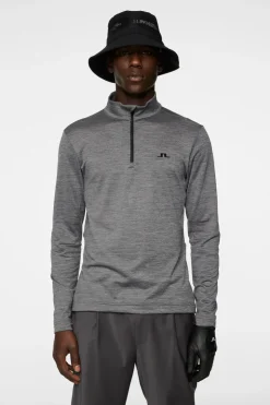 Golf|Ski<J.Lindeberg Destry Zip Mid Layer DarkGreyMelange