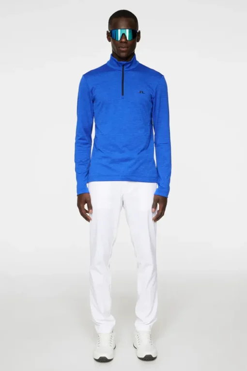 Golf|Ski<J.Lindeberg Destry Zip Mid Layer ClubBlueMelange
