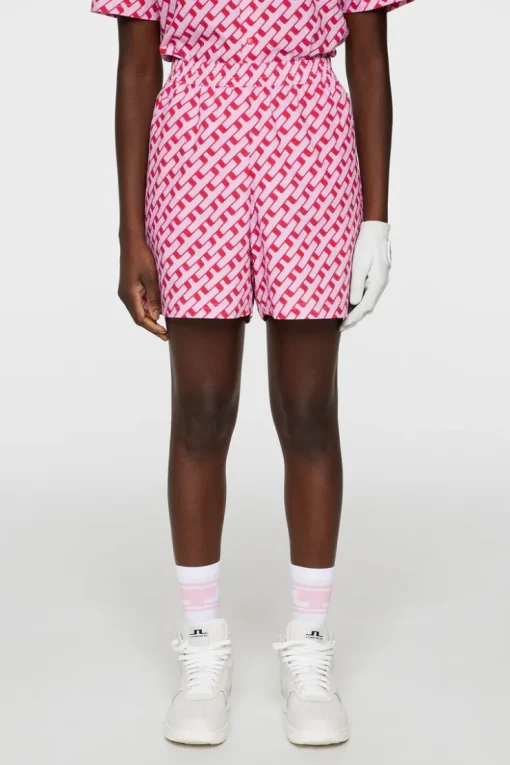 Golf|Shorts<J.Lindeberg Diana Printed Shorts TourGeoPinkM