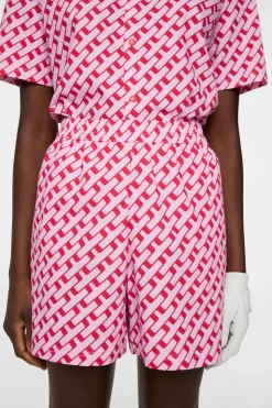 Golf|Shorts<J.Lindeberg Diana Printed Shorts TourGeoPinkM