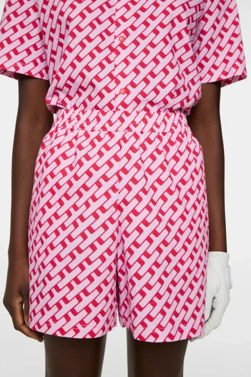 Golf|Shorts<J.Lindeberg Diana Printed Shorts TourGeoPinkM