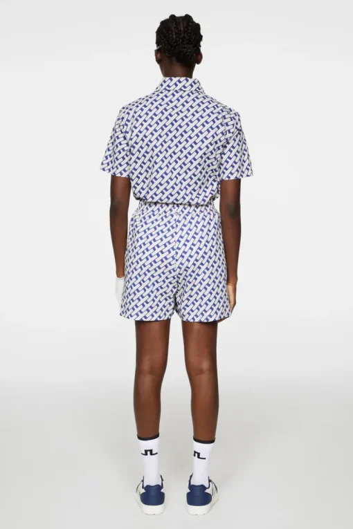 Golf|Bottoms<J.Lindeberg Diana Printed Shorts TourGeoMoonbeamM