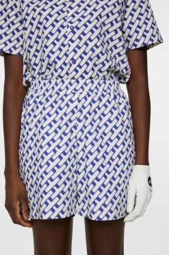 Golf|Bottoms<J.Lindeberg Diana Printed Shorts TourGeoMoonbeamM