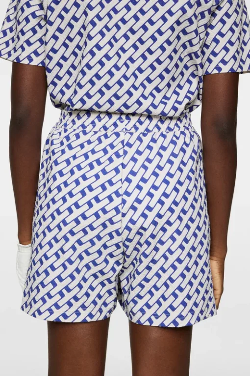 Golf|Bottoms<J.Lindeberg Diana Printed Shorts TourGeoMoonbeamM