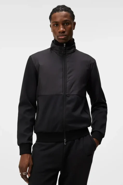 Sweatshirts|Tops<J.Lindeberg Dovid Hybrid Jacket Black