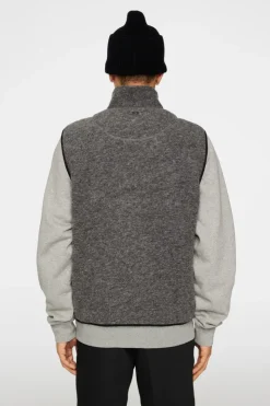 Après Ski<J.Lindeberg Duncan Wool Fleece Vest LightGreyMelange