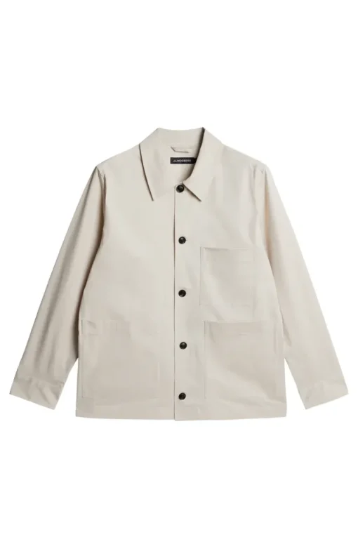 Jackets|Outerwear<J.Lindeberg Easton Workwear Overshirt Moonbeam