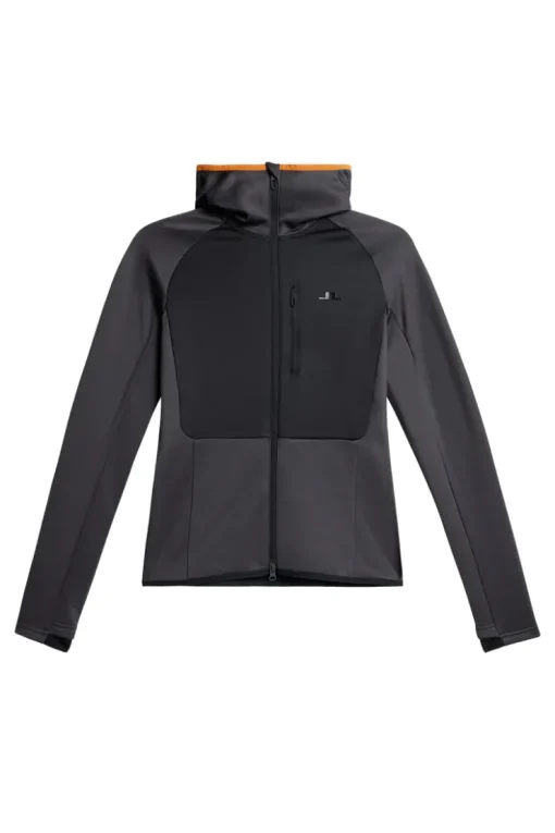 Ski|Base & Mid Layers<J.Lindeberg Elana Full Zip Hood Asphalt