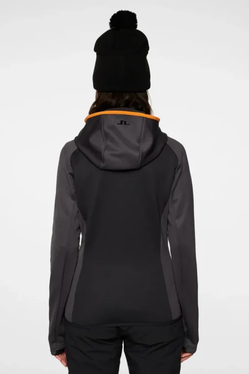 Ski|Base & Mid Layers<J.Lindeberg Elana Full Zip Hood Asphalt