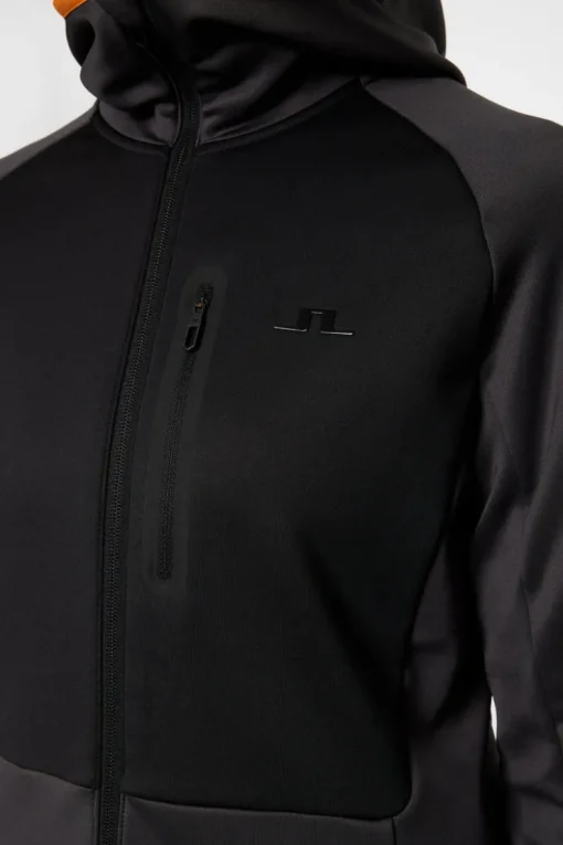 Ski|Base & Mid Layers<J.Lindeberg Elana Full Zip Hood Asphalt