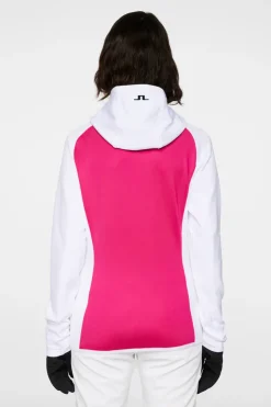 Ski|Base & Mid Layers<J.Lindeberg Elana Full Zip Hood White