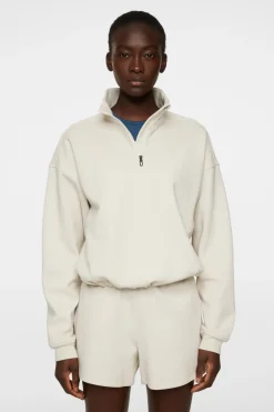 Tennis|Sweaters<J.Lindeberg Elin Zip Sweatshirt Moonbeam
